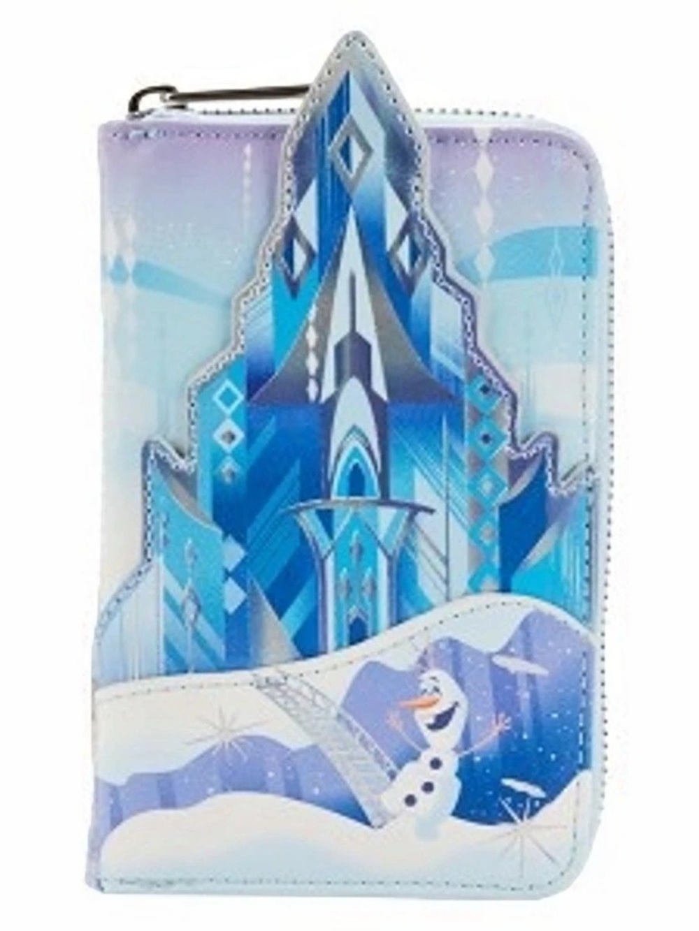 Loungefly Disney Frozen Princess Castle Zip Around Wallet Blue & Purple